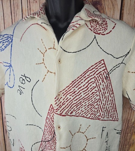 Zara Boys Art Print Button-Up Shirt Size Medium - Picture 2 of 6
