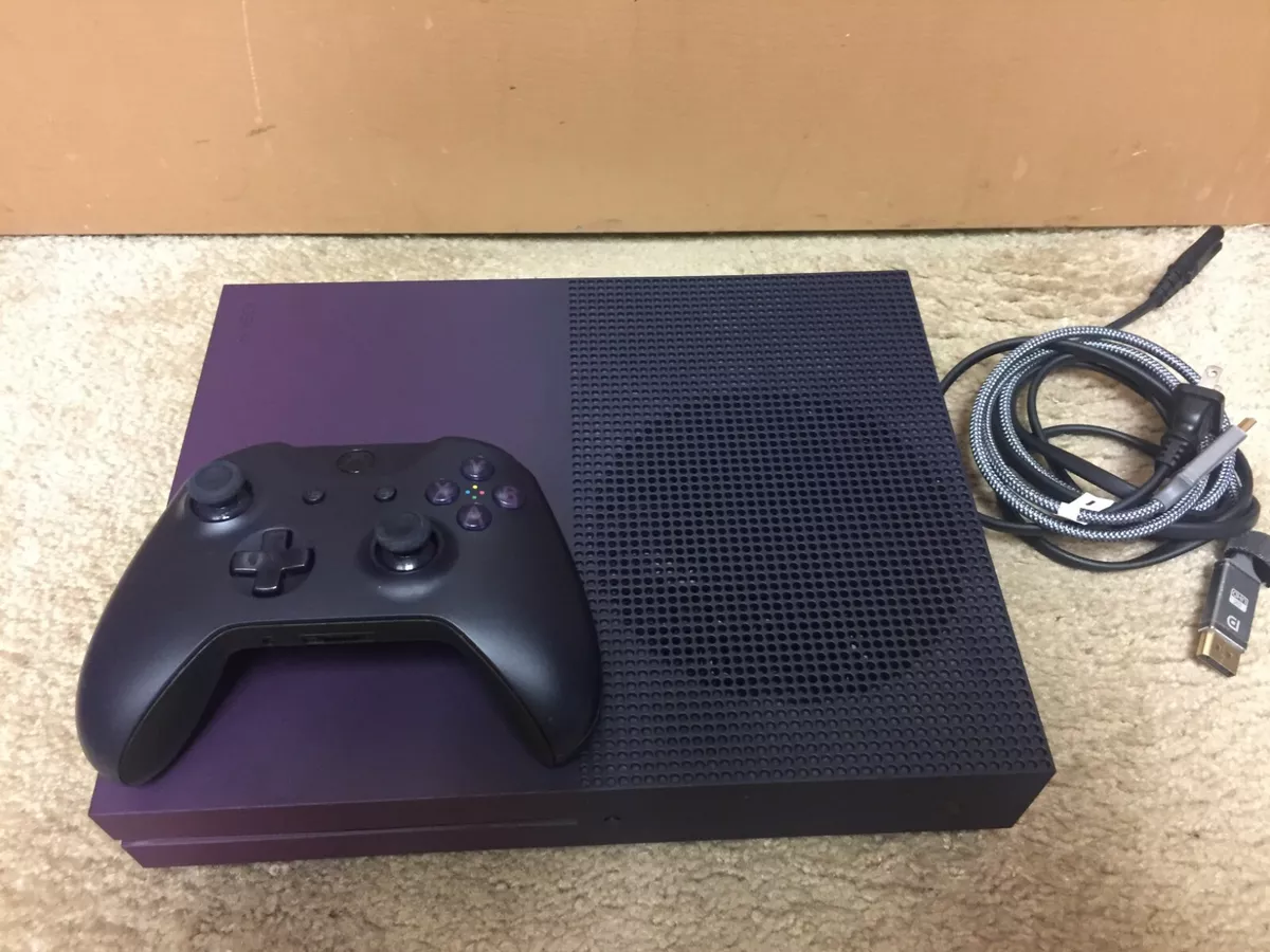 Microsoft Xbox One S 1TB Fortnite Battle Royale Special Edition Bundle  Purple OP 889842438024