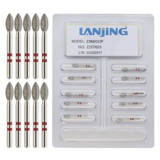 Zirconia Adjustment Burs Diamond Z368/023F Football FG High Speed Burr Fine Grit