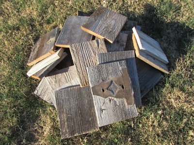 Reclaimed Old Fence Wood Boards - Cut-offs Short Lengths Weathered Barn Wood
