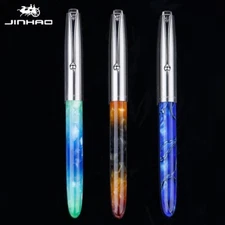 Jinhao 51A Acrylic/Wood Fountain Pen Metal Cap Extra Fine EF/F/M/Art Nib Writing