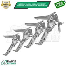Pederson Vaginal Speculum 4Pcs Set OB/GYN Pelvic Exam Surgical Inst German Grade