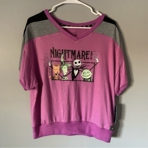 Nightmare Before Christmas Damen Schlafshirt Gr. XS Pyjama PJ Oberteil Halloween NEU - Bild 2 von 4
