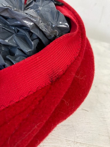 Gorra plana de lana roja vintage KANGOL para mujer años 90 talla única hecha en Inglaterra - Imagen 7 de 9