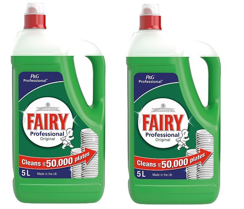 Fairy Professional Original Washing-Up Liquid 5L Green x2