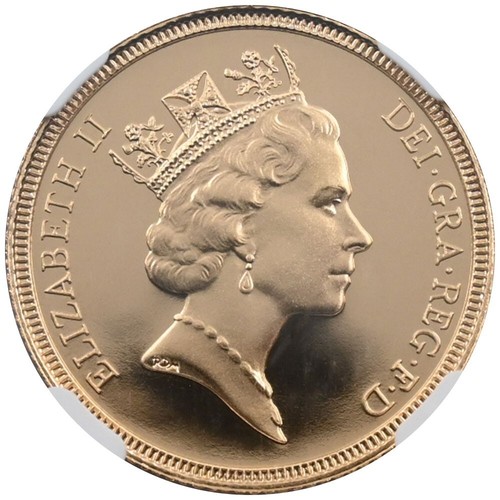1986 Elizabeth II 1 Sovereign Gold Coin NGC PF70CAMEO St. George Slaying the Dra - Picture 2 of 4