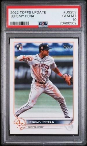 Graded 2022 Topps Update Jeremy Pena #US253 Rookie RC Baseball Card PSA 10 Gem