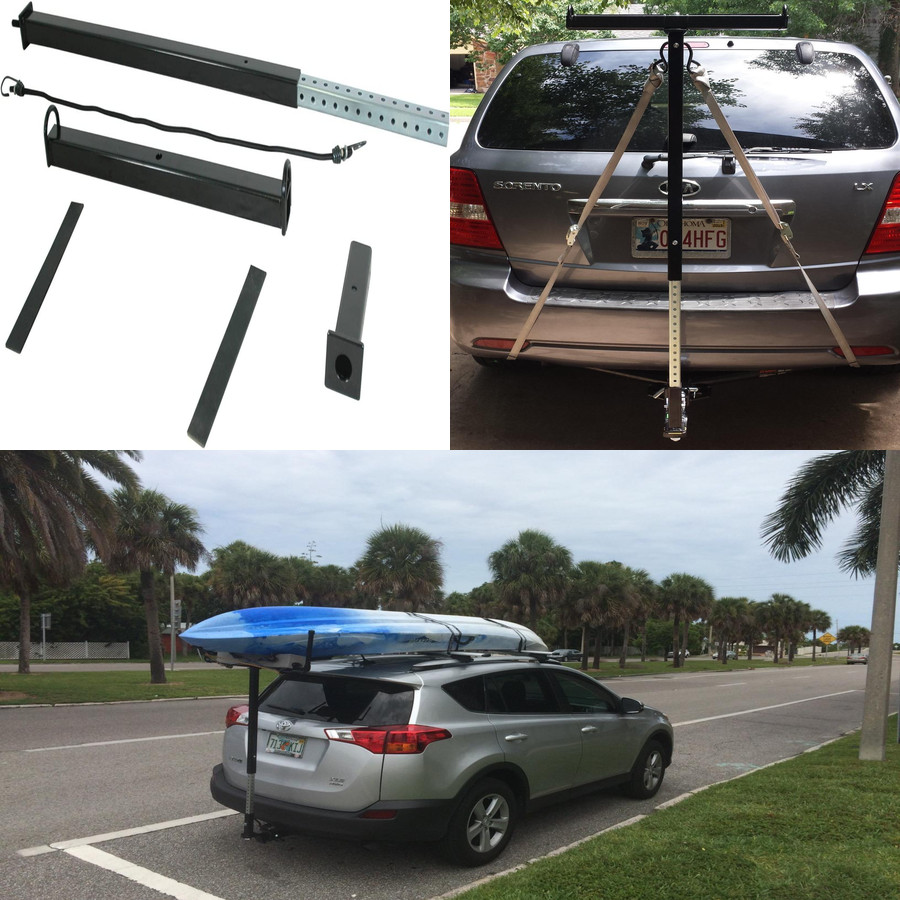 Canoe Loader Rear Trailer Hitch Mount Kayak Car Truck SUV One Person Roof Hauler