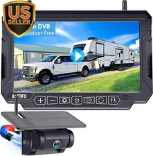 Wireless Backup Camera for Rvs Trucks and Trailers - No Installation,7'' HD 1080