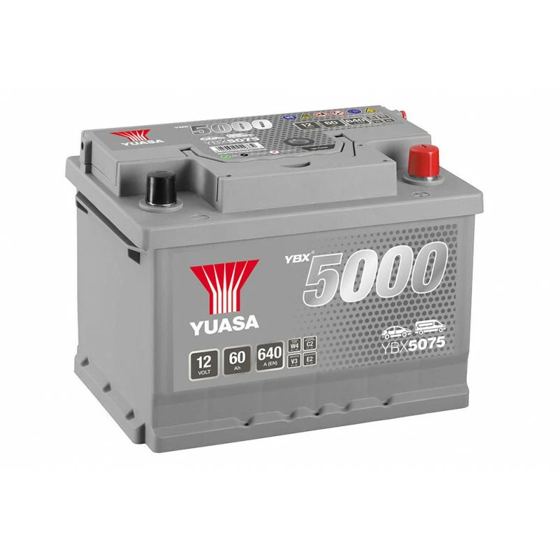 Batterie Yuasa Silver YBX5075 12v 60ah 640A Hautes performances - Photo 1/1
