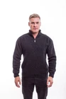 New Zealand Possum Merino Wool Knitwear Short Zip Rib Sleeve Sweater
