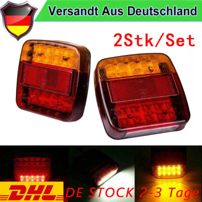 2tlg LED Anhänger Rücklicht Hänger Rückleuchte Heckleuchte Rückleuchten PKW LKW.