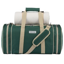anndora Picknick Kühltasche Decke Geschirr Besteck 4 Personen dunkelgrün beige – Bild 6