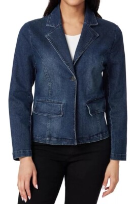 Angels Forever Young Jean Denim Jacket Womens Medium Blue Kensington Preppy