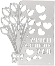 Happy Mother’S Day Cutting Dies for Card Making,Flower Cutting Dies Cut Stencils
