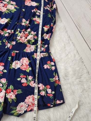Matilda Jane Women's Blue Floral Brilliant Daydream Be Bold Romper Size L - Picture 5 of 6