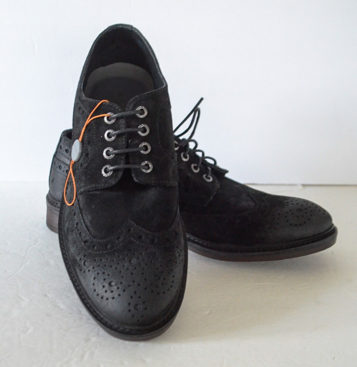 Frank Wright Baird Black Oiled Suede Leather Derby Dress  display picture 2