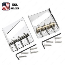 Chrome Vintage Style Guitar Bridge with 3 Brass saddles For Telecaster Guitar