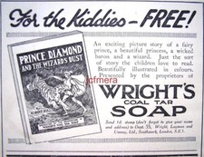 Small 1922 WRIGHT'S 'Coal Tar Soap' AD #2- Original Print Advert