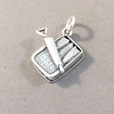 .925 Sterling Silver 3-D CAN OF SARDINES CHARM Pendant Portugal New 925 TP01