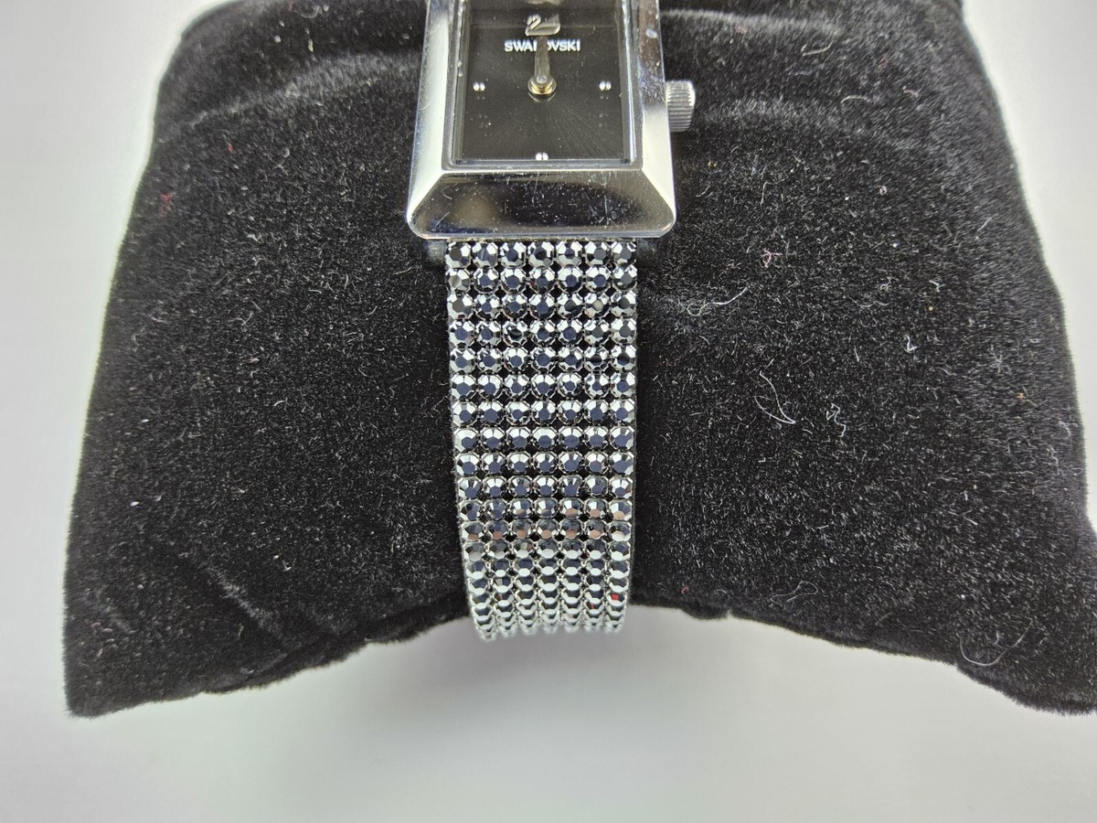 Swarovski Daytime Ladies Black and Silver Crystal Watch Swarovski Watch Crystalline Hours Black – Watches & Crystals main image 3