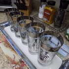 1960's Kimiko Silvercrest Knight Coat Of Arms Tumbler Highball Glasses (5)