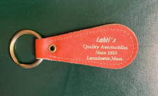 Lahti's Automobile Dealership Promotional Leather Key Ring Fob Leominster, Mass.