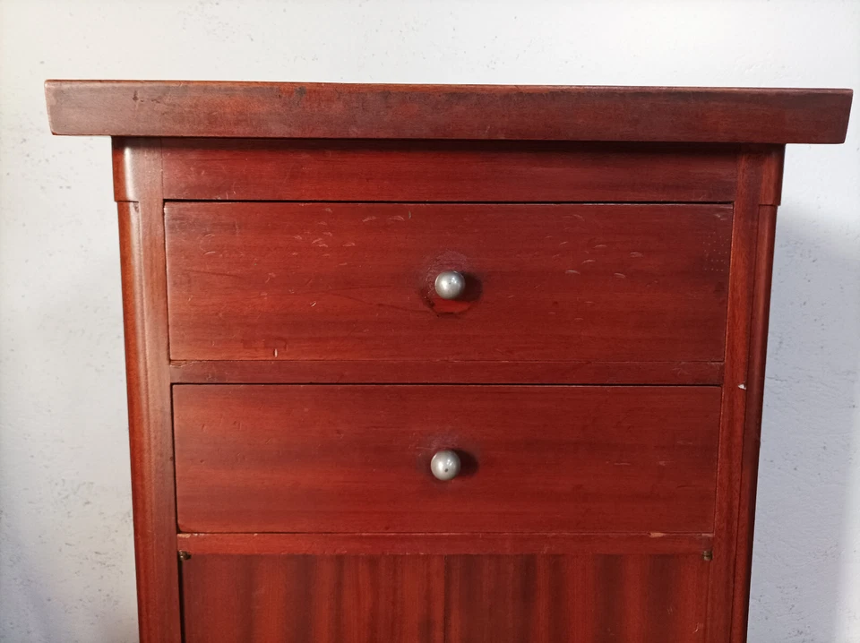 Meuble d'entrée écritoire vintage en acajou - Photo 3/4