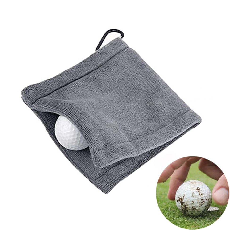 Microfiber Golf Ball Cleaning Towel Golf Club Wiping Cloth Cleaner (Grey) eBay