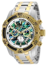 Invicta Pro Diver 51mm Quartz Chrono Rainbow Dial SS Two-Tone Men's Watch 25093