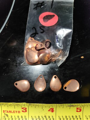 #1COPPER FISHING SPINNER BLADE 25 FOR LURE MAKING