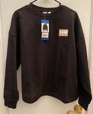 NWT PUMA Women's Fleece Crewneck Sweatshirt Pullover Black Large