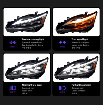 A Pair LED Headlight w/Sequential Turn Signal For Lexus CT200h