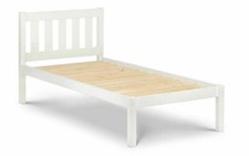 Image of Pure White Solid Pine 3ft Single Bed Frame MADRID