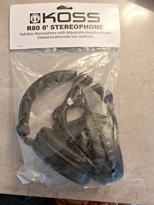 KOSS 142801  R-80 Over Ear Kopfhörer, schwarz/NEU-OVP 