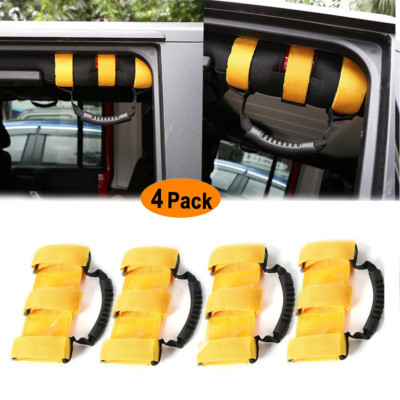 Yellow Roll Bar Handle Grab Handles Accessories fits Jeep Wrangler JT JL JK TJ