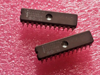 2pcs D5C060-45 INTEL Ceramic DIP 16 MACROCELL CMOS PLD IC   CLEANED & ERASED