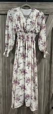 Cottage Core Coquette Maxi Floral Dress Hyper Feminine Small