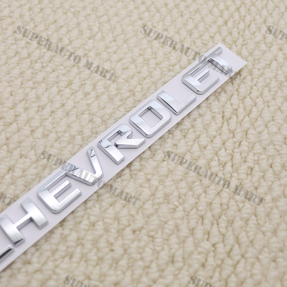 For Silverado Chrome Rear Lifgate Letter Emblem Tailgate Nameplate Badge STICKER