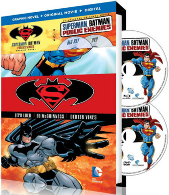DC COMICS Superman/Batman: Public Enemies Graphic Novel + Blu-ray - NEW & RARE