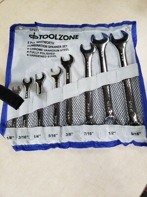 ToolZone SP021 8pc Combination Spanner Set