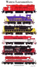 Watco Locomotives 11"x17" Railroad Poster by Andy Fletcher signed