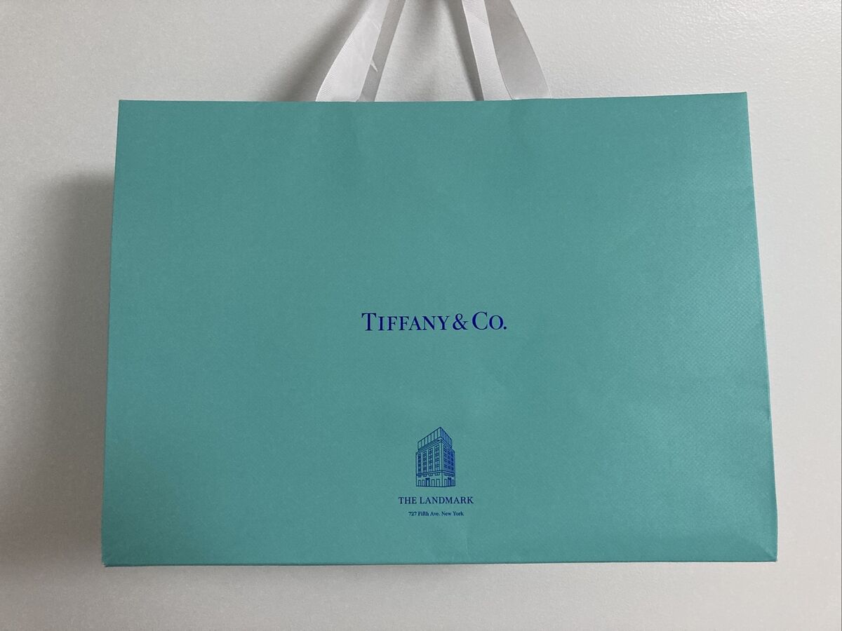 Tiffany & Co Empty Paper Gift Shopping Bag The Landmark Tiffany & Co Empty Paper Gift Shopping Bag The Landmark