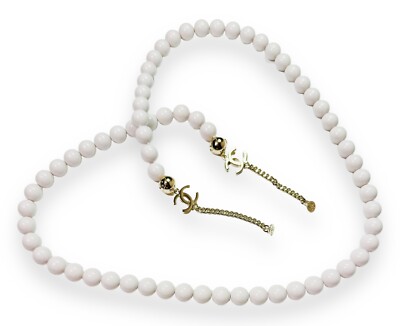 CHANEL CH5487 CH5488 CH5489 Off White Pearl Chain Authentic Made
