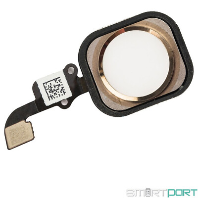 FÜR iPHONE 6 HOMEBUTTON WEIß GOLD MENÜ TASTE FLEX PLUS DICHTUNG PAD KOMPLETT SET