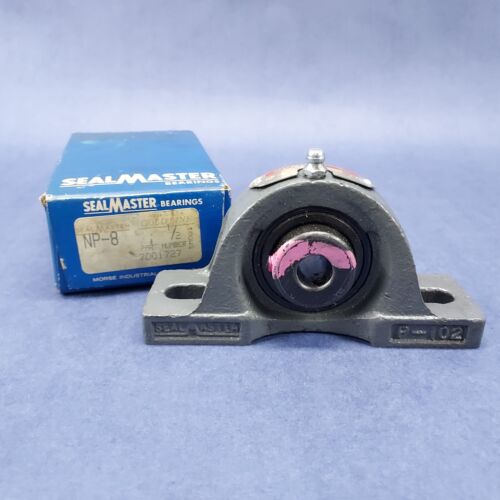 1/2" Sealmaster NP-8 Pillow Block Bearing New Open Box Part # 7001727 Morse Ind.