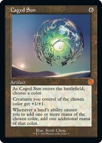 Caged Sun 9 FOIL RETRO FRAME Mythic MTG The Brothers' War BRO - Picture 1 of 1