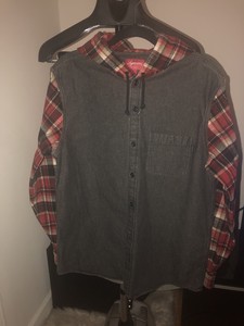 supreme hooded flannel
