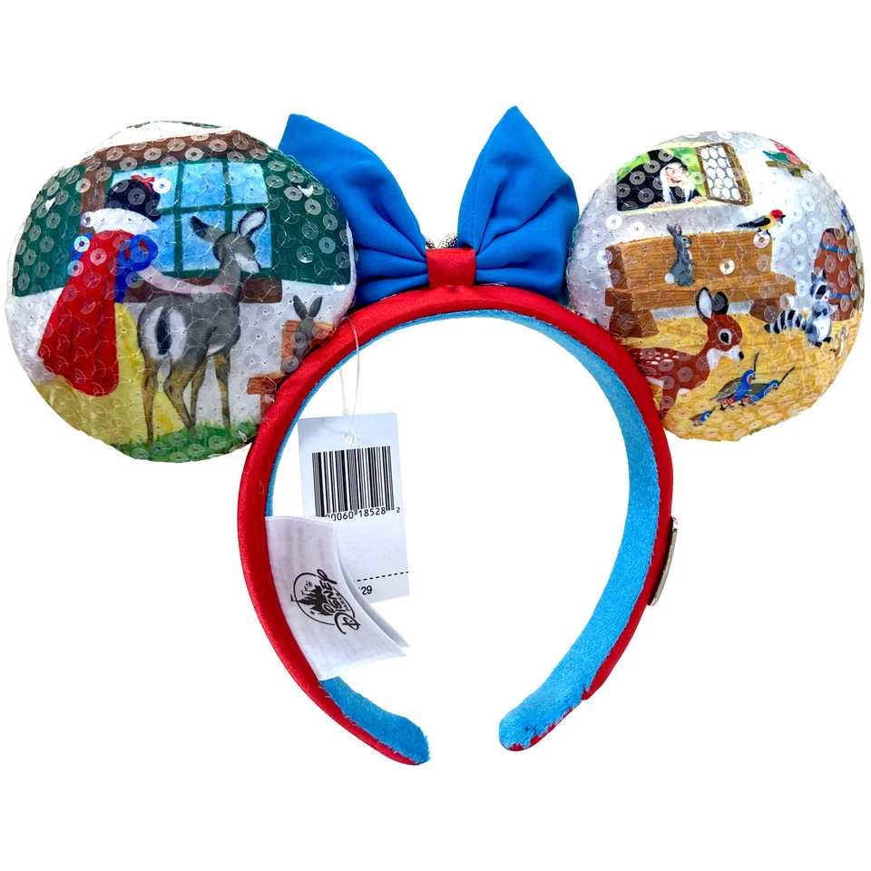 Diadema Disney-Parques 100 Décadas Blancanieves Minnie Mouse Oreja Lazo Años 30 Nueva con Etiquetas Foto 3 de 4