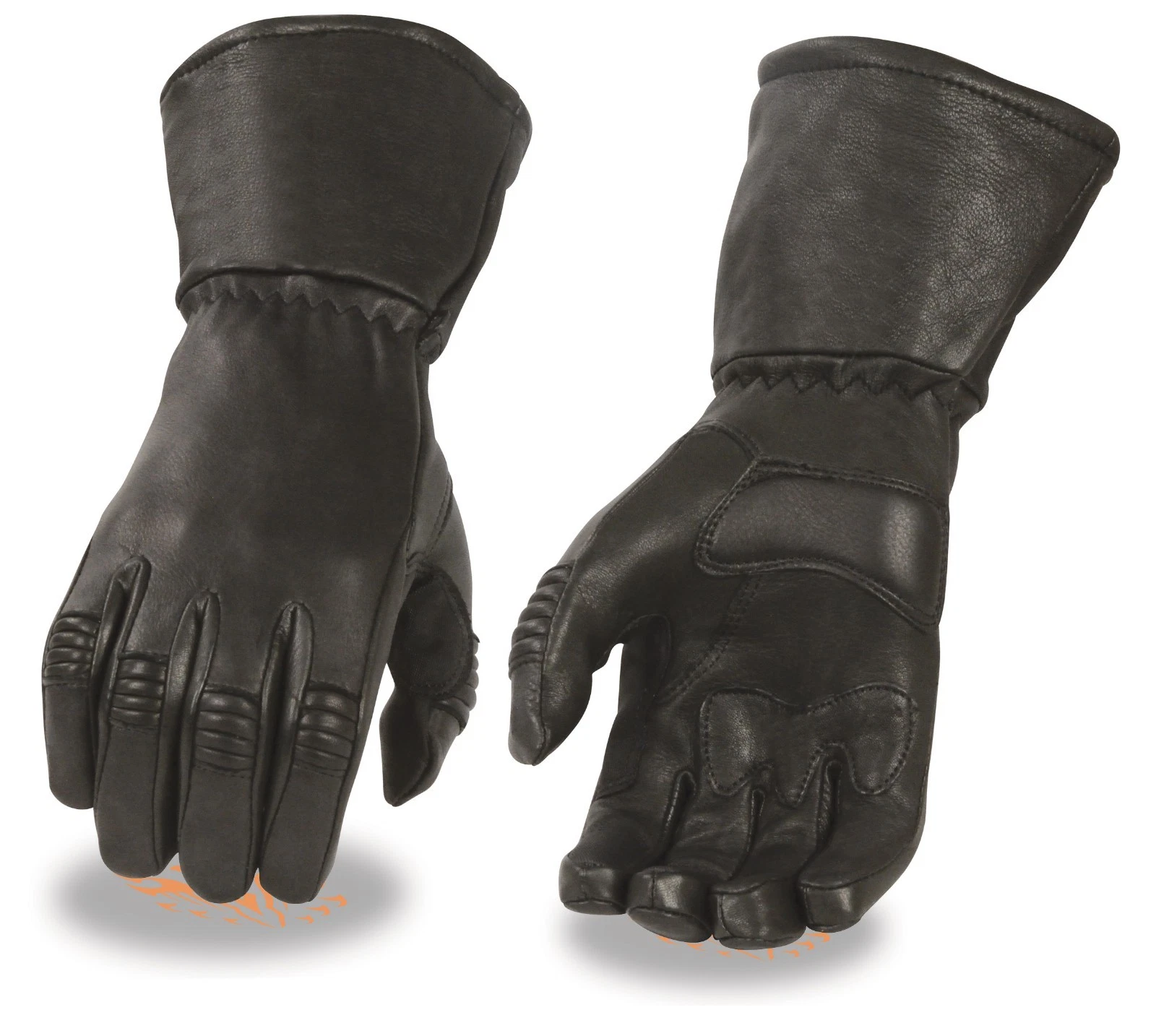 Men's Deerskin Thermal Lined Gauntlet Glove w/ Gel Palm & Stretch Finger Panels